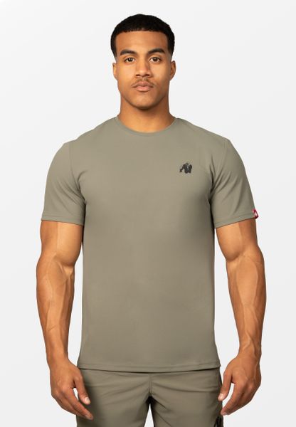 Colton Koszulka - zielony. Zielone koszulki sportowe męskie GORILLA WEAR, m, bez wzorów, z poliesteru, bez kołnierzyka, bez ramiączek, na fitness i siłownię. Za 234.00 zł.