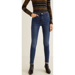 Mango - Jeansy. Zielone jeansy damskie Mango, z podwyższonym stanem. W wyprzedaży za 69.90 zł.