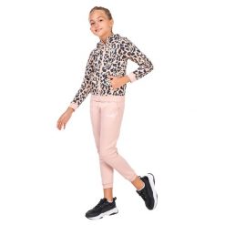 Spodnie Do Joggingu Dla Dziewczynki Alpha. Czerwone spodnie materiałowe dla dziewczynek Puma, bez wzorów, z bawełny. Za 251.99 zł.
