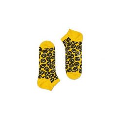 Skarpetki Happy Socks - Twisted Smile Low (TSM05-2000). Żółte skarpety męskie Happy Socks, w kolorowe wzory, z bawełny. Za 27.90 zł.