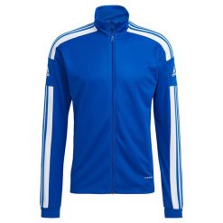Bluza piłkarska męska adidas Squadra 21 Training. Białe bluzy męskie Adidas, m, bez wzorów, bez kaptura, do piłki nożnej. Za 126.20 zł.