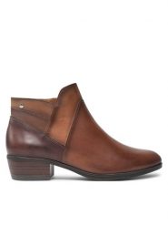 Pikolinos Botki W1U-8732C1 Brązowy. Brązowe botki damskie Pikolinos, ze skóry, bez obcasa, na płaskiej podeszwie, bez zapięcia. Za 489.99 zł.