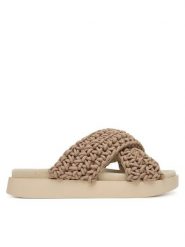 Inuikii Klapki Woven 1004.003.0062 Beżowy. Brązowe klapki damskie Inuikii, bez wzorów, z materiału, bez obcasa. Za 859.99 zł.