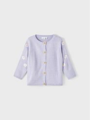 NAME IT Kardigan 13212003 Fioletowy Regular Fit. Fioletowe swetry dla dziewczynek Name it, bez wzorów, z syntetyku, bez kołnierzyka, bez ramiączek, bez kaptura. Za 239.99 zł.