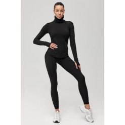 Damska bielizna termoaktywna z golfem Rough Radical Powder. Czarna bielizna termoaktywna damska ROUGH RADICAL, bez wzorów, bez ramiączek. Za 229.00 zł.