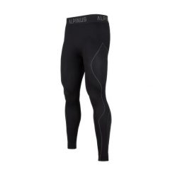 Spodnie termoaktywne trekkingowe męskie Alpinus Active Base Layer. Czarne spodnie materiałowe męskie Alpinus, m, bez wzorów. Za 109.00 zł.