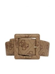 Guess Pasek Damski BW9247 P5370 Beżowy. Brązowe paski damskie Guess, z aplikacjami, ze skóry. Za 199.99 zł.