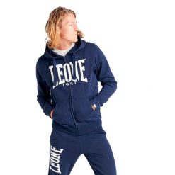 Męska zapinana na zamek bluza z kapturem Leone 1947 Apparel. Niebieskie buty sportowe męskie LEONE 1947 APPAREL, z tkaniny, bez zapięcia, na fitness i siłownię. W wyprzedaży za 154.80 zł.