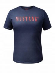 Koszulka Męska Mustang Sportowa Bawełniana. Niebieskie koszulki sportowe męskie Mustang, l, bez wzorów, z bawełny, bez kołnierzyka, bez ramiączek. Za 69.00 zł.