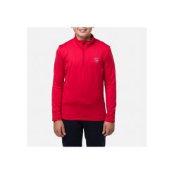 Bluza narciarska dla dzieci Rossignol BOY Fz Clim czerwona. Czerwone buty zimowe chłopięce Rossignol, bez wzorów, bez zapięcia. Za 440.00 zł.