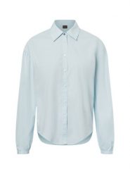 BOSS Orange bluzka koszulowa - Barby Kobiety Bawełna niebieski, XS. Niebieskie bluzki damskie Boss Orange, xs, bez wzorów, z bawełny, bez kołnierzyka, bez ramiączek. Za 349.95 zł.