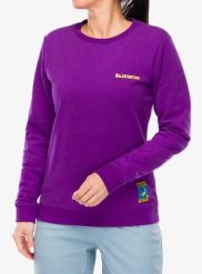 Bluza damska bez kaptura La Sportiva Climbing on the Moon Sweatshirt. Fioletowe bluzy damskie La Sportiva, l, bez wzorów, z bawełny, bez kaptura. Za 307.99 zł.