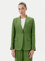 Weekend Max Mara Marynarka Nalut 2515041012 Zielony Regular Fit. Zielone żakiety damskie Weekend Max Mara, bez wzorów, ze lnu. Za 1,129.00 zł.