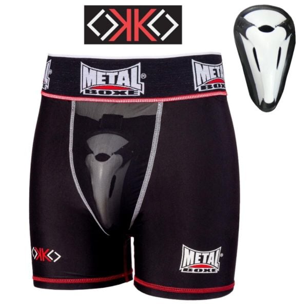 Szorty do boksu Extra Cup Metal Boxe oko. Czarne szorty męskie METAL BOXE, s, bez wzorów, z elastanu. Za 185.50 zł.