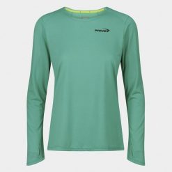 Bluza damska Inov-8 Performance Long Sleeve - aqua/dark aqua. Bluzy damskie TREC, bez wzorów, bez kołnierzyka. Za 169.94 zł.