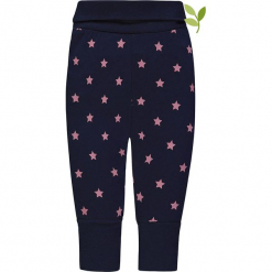 Legginsy w kolorze granatowo-jasnoróżowym. Czerwone legginsy dla dziewczynek bellybutton, z aplikacjami, z bawełny. W wyprzedaży za 37.95 zł.
