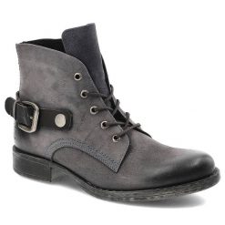Granatowe Botki Carinii Buty Ze Skóry. Niebieskie botki damskie Carinii, na wiosnę, z materiału, biznesowe, bez obcasa, na płaskiej podeszwie, bez zapięcia. Za 259.00 zł.