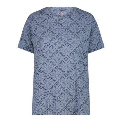 Koszulka z nadrukiem kwiatowym damska CMP. Niebieskie t-shirty damskie CMP, uniwersalny, bez wzorów, z bawełny, bez kołnierzyka. Za 150.00 zł.
