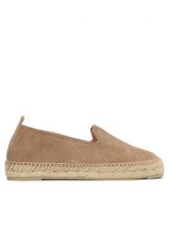 Manebi Espadryle Flat Espardilles W 1.9 N0 Beżowy. Brązowe espadryle damskie Manebi, bez wzorów, ze skóry, bez obcasa, bez zapięcia. Za 339.99 zł.