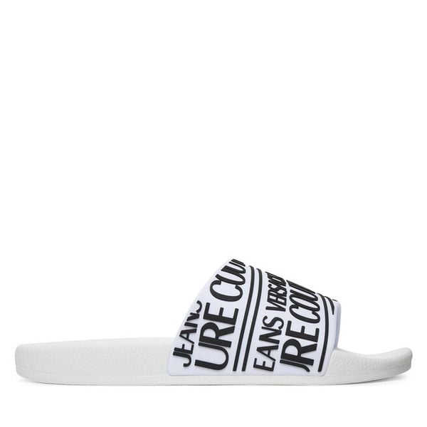 Klapki Versace Jeans Couture. Białe klapki męskie Versace Jeans Couture, z jeansu. Za 182.99 zł.
