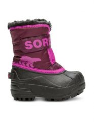 Sorel Śniegowce Snow Commander 2114102562 Różowy. Czerwone buty zimowe dziewczęce Sorel, z materiału, bez zapięcia. Za 239.99 zł.