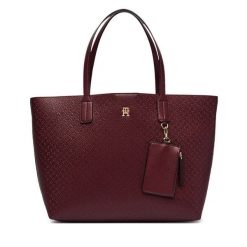 Torebka Tommy Hilfiger. Czerwone torebki do ręki damskie Tommy Hilfiger, bez wzorów, bez dodatków. Za 699.99 zł.
