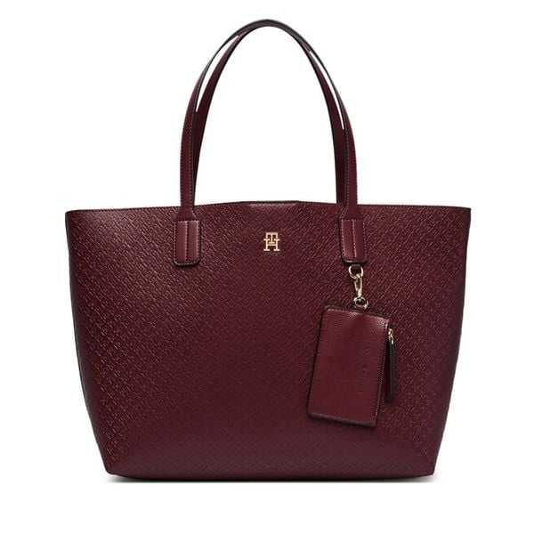 Torebka Tommy Hilfiger. Czerwone torebki do ręki damskie Tommy Hilfiger, bez wzorów, bez dodatków. Za 629.99 zł.