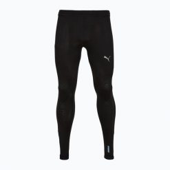 Legginsy do biegania męskie PUMA Running Active Long Tight. Czarne legginsy sportowe męskie Puma, m, bez wzorów, z elastanu, długie, do biegania. Za 359.99 zł.