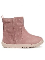 Geox Kozaki B Macchia B264PA 00721 C8007 Różowy. Czerwone buty zimowe dziewczęce Geox, bez wzorów, ze skóry, bez zapięcia. Za 219.99 zł.