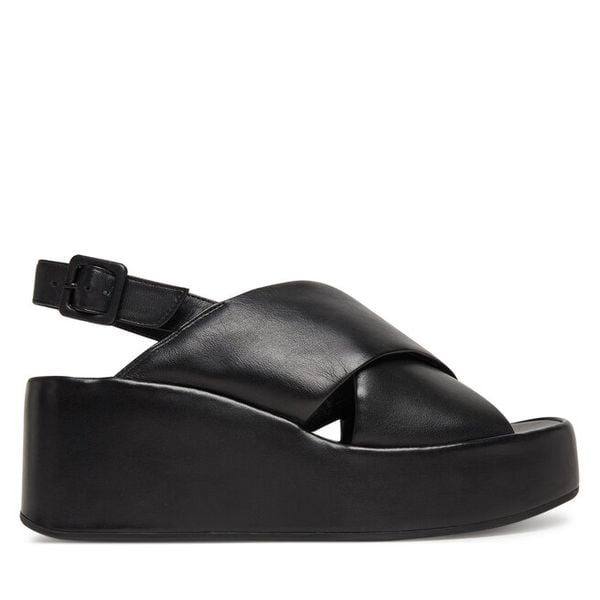 Sandały HÖGL. Czarne sandały damskie HÖGL, bez wzorów, bez obcasa, na koturnie, bez zapięcia. Za 559.99 zł.