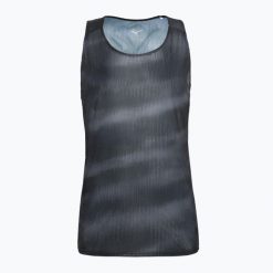 Koszulka do biegania męska Mizuno DryAeroFlow Graphic Tank. Czarne koszulki sportowe męskie Mizuno, l, bez wzorów, z materiału, bez kołnierzyka, bez ramiączek, do biegania. Za 119.99 zł.
