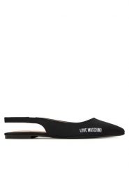 LOVE MOSCHINO Sandały JA11021G1NIM000036 Czarny. Czarne sandały damskie Love Moschino, bez wzorów, z materiału, bez obcasa, na płaskiej podeszwie, bez zapięcia. Za 489.99 zł.