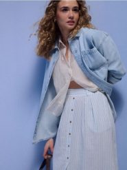 Bawełniana spódnica midi w paski - wielobarwny. Spódnice damskie Sinsay, l, bez wzorów, z bawełny, midi. Za 59.99 zł.