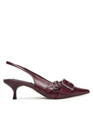 Steve Madden Czółenka Lezley SM11003440 Bordowy. Czerwone czółenka damskie Steve Madden, bez wzorów, ze skóry, bez obcasa, bez zapięcia. Za 419.99 zł.