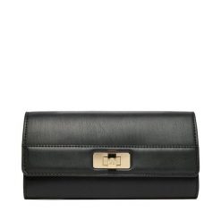 Portfel Tommy Hilfiger. Czarne portfele damskie Tommy Hilfiger, bez wzorów. Za 329.99 zł.