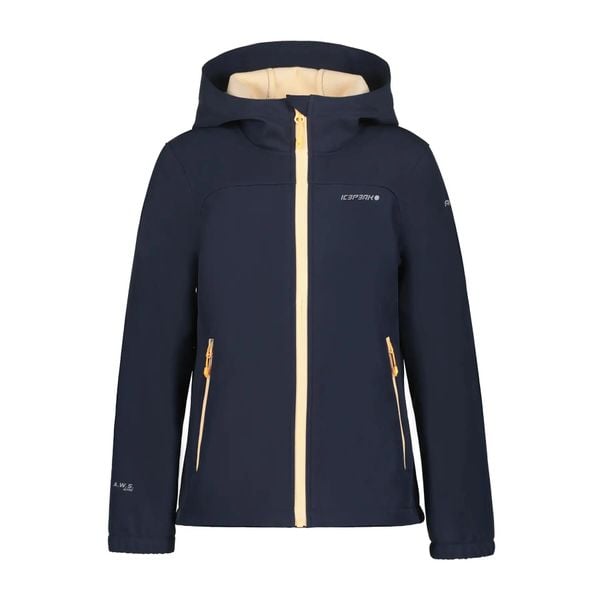 Kurtka polarowa softshell dla dziewcząt Icepeak Kobryn. Czarne kurtki i płaszcze dla dziewczynek Icepeak, bez wzorów, z materiału, bez kaptura. Za 219.00 zł.