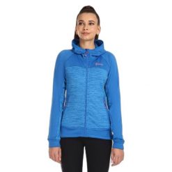 Bluza damska Kilpi Layana. Niebieskie bluzy damskie Kilpi, xs, bez wzorów, z kapturem. Za 396.23 zł.