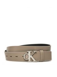 Calvin Klein Pasek Damski K60K612289 Beżowy. Brązowe paski damskie Calvin Klein, bez wzorów, ze skóry. Za 149.99 zł.