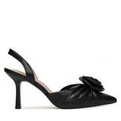Szpilki JENNY. Czarne szpilki damskie Jenny, bez wzorów, bez obcasa, bez zapięcia. Za 139.99 zł.