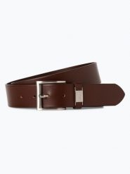 BOSS pasek skórzany Mężczyźni skóra brązowy, 85. Brązowe paski damskie Boss, bez wzorów, ze skóry, eleganckie. Za 299.95 zł.