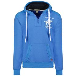 Bluza męska Geographical Norway FOLTON EO MEN 100, błękit królewski. Niebieskie bluzy męskie Geographical Norway, m, bez wzorów, z bawełny. Za 169.00 zł.