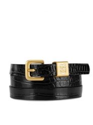 Gino Rossi Pasek Damski BLYL24002-3 CR Czarny. Czarne paski damskie Gino Rossi, bez wzorów, ze skóry. Za 99.99 zł.