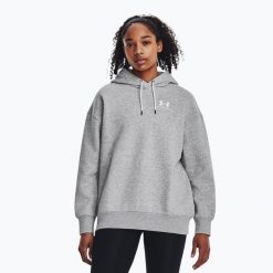 Bluza Under Armour Unstoppable Fleece HZ. Szare bluzy damskie Under Armour, bez wzorów, bez kaptura, na fitness i siłownię. Za 199.99 zł.