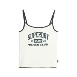 Damski tank top Superdry Essential. Białe bielizna termoaktywna damska Superdry., bez wzorów, bez ramiączek. Za 124.25 zł.