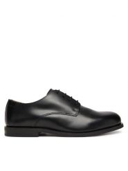 Calvin Klein Półbuty Ess Rubber Derby Lth HM0HM02056 Czarny. Czarne eleganckie półbuty Calvin Klein, ze skóry, wizytowe, bez zapięcia. Za 469.99 zł.