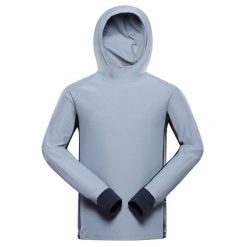 Bluza męska sportowa szybkoschnąca z kapturem Alpine Pro Fez. Niebieskie bluzy męskie Alpine Pro, l, bez wzorów, z elastanu, z kapturem. Za 299.00 zł.