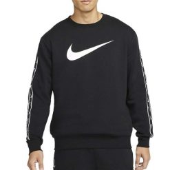Bluza Repeat Rozmiar L Czarny - DX2029-010. Czarne bluzy męskie Nike, l, bez wzorów, z dresówki, bez kaptura. Za 325.80 zł.