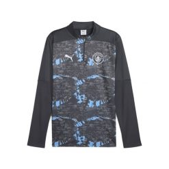 Męska bluza przedmeczowa z zamkiem 1/4 Manchester City PUMA. Szare bluzy sportowe męskie Puma, m, bez wzorów, bez kaptura, do biegania. W wyprzedaży za 179.00 zł.