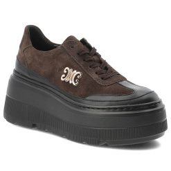 Brązowe Sneakersy Armodo Stylowe Obuwie Damskie Na Platformie. Brązowe półbuty damskie Armodo, bez wzorów, eleganckie, bez obcasa, na platformie, bez zapięcia. Za 449.00 zł.
