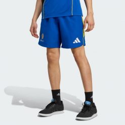 Szorty Juventus Vialli Pack. Niebieskie krótkie spodenki sportowe męskie Adidas, m, bez wzorów, na fitness i siłownię. Za 149.00 zł.